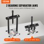 VEVOR Kit de extractor de rodamientos de 14 piezas, separador de rodamientos 5T, kit de extracción de rodamientos de piñón con mandíbulas de 50-70 mm, 30-50 mm, separador de rodamientos