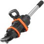 VEVOR Llave de impacto neumática de 1" Pistola de impacto 3160 pies-lbs Salida de torque inverso 5000 RPM Mango en D para tareas de camiones, entusiastas de la automoción, mecánicos profesionales