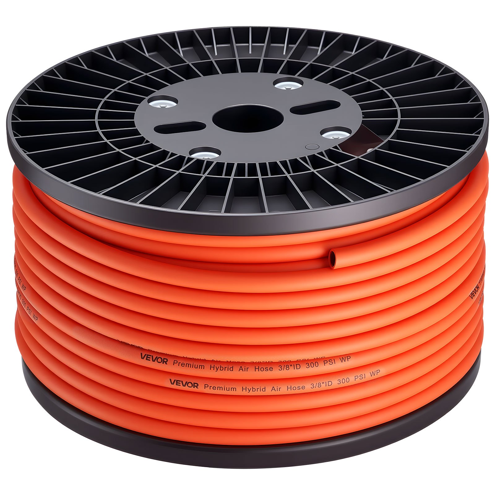 VEVOR Manguera de Aire 9,5 mm x 76,2 m para Compresor de Aire, Manguera Neumática Híbrida 300 PSI Resistente a Torceduras de Tres Capas para Reparación Automotriz y Proyectos DIY, sin Conectores