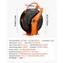 VEVOR Carrete de Manguera de Aire Retráctil 15 m x 9,5 mm, Manguera para Compresor de Aire Presión Máxima de 300 PSI, con Entrada de 1,52 m, Brazo Doble para Montaje en Techo o Pared, para Taller