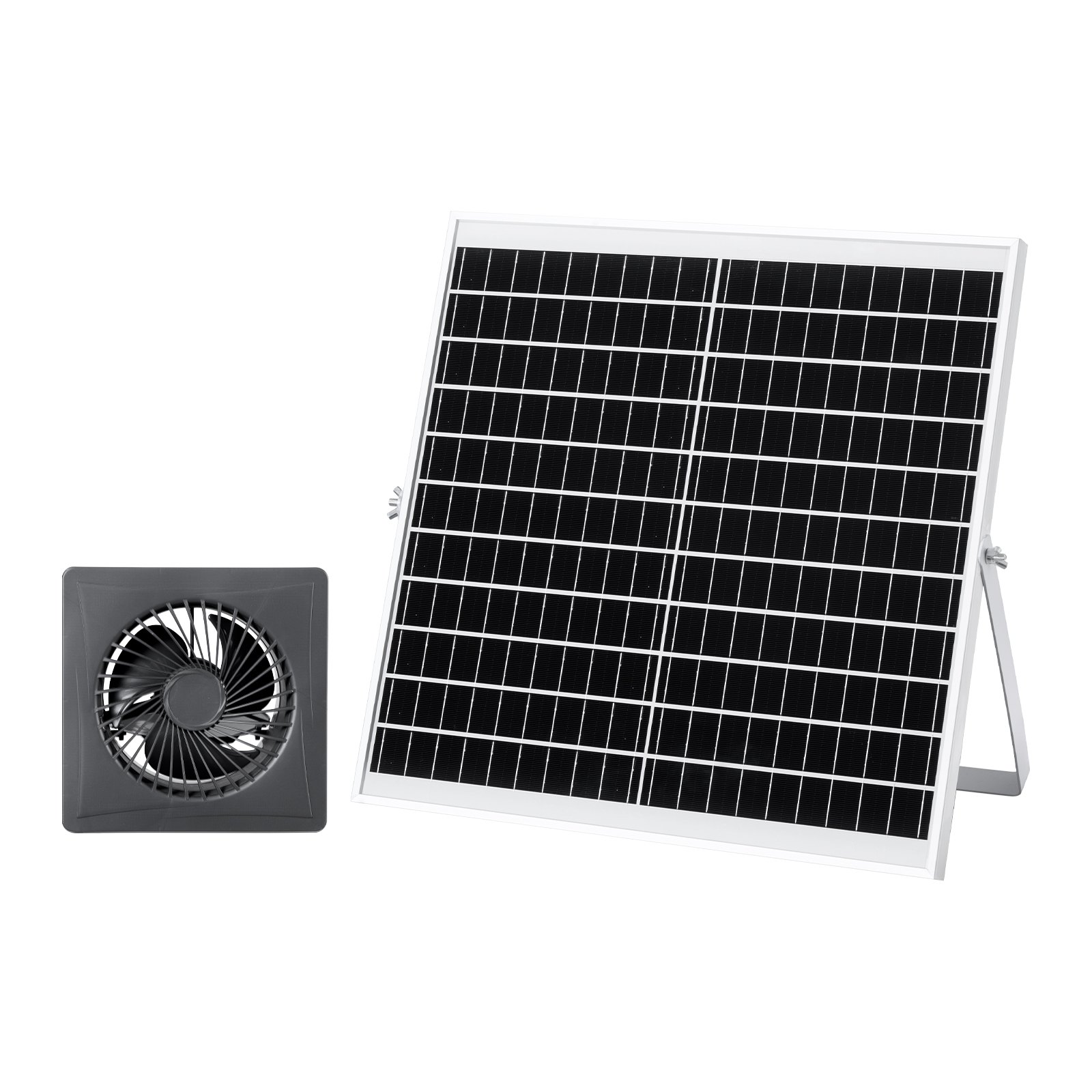 VEVOR Ventilador Solar con Flujo de Aire de 374 m³/h, Panel Solar 20 W Ajustable, Velocidad de 2030 RPM, Intercambio de Aire para Gallinero, Invernadero, Carpa de Cultivo, Montaje en Techo Pared Suelo