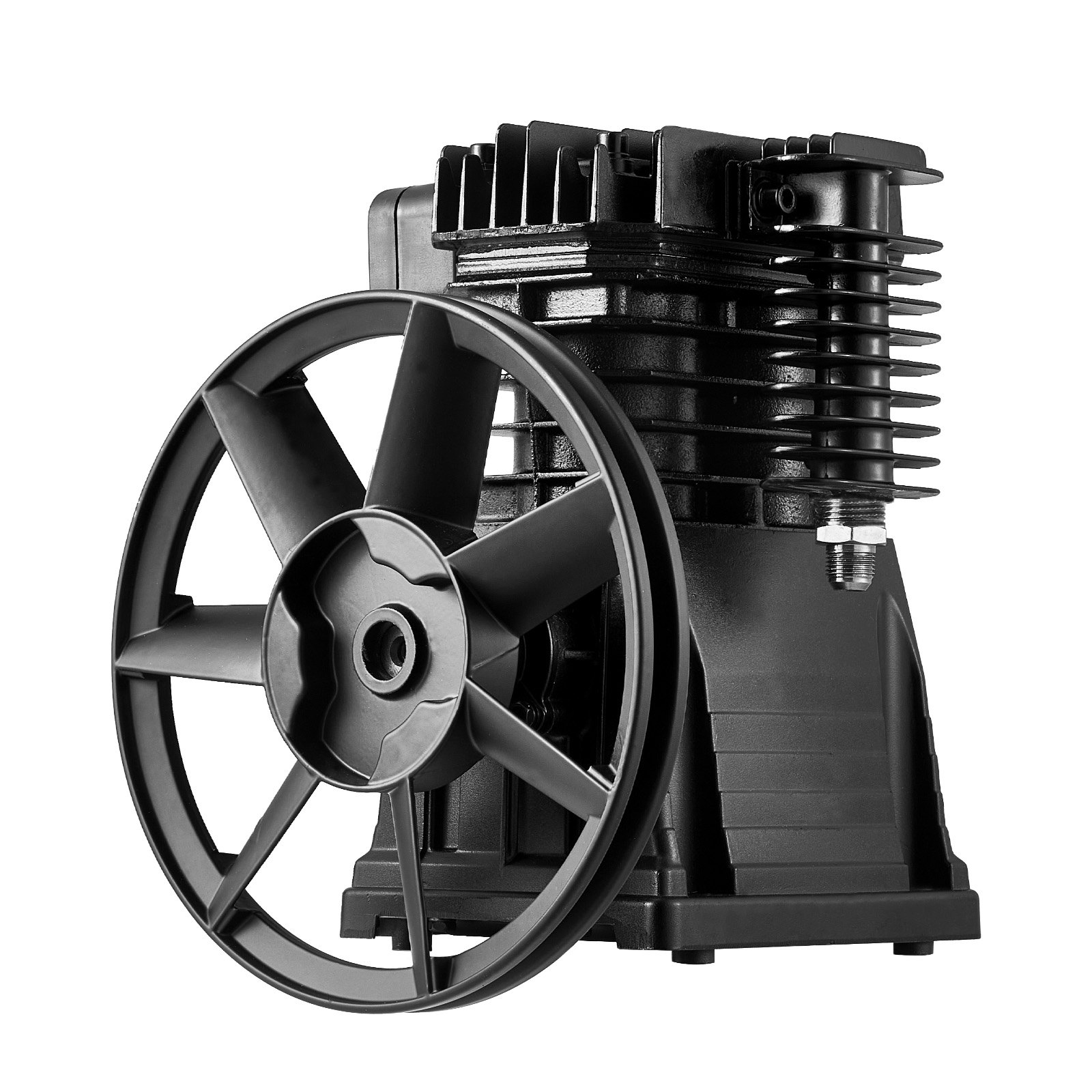 VEVOR Cabezal de Bomba de Compresor de Aire, 3 HP, 5,8 CFM a 90 PSI, Lubricado con Aceite de Cilindro Doble de Aluminio de Una Etapa con Presión Máxima de 116 PSI, 164 L/min, 300 x 265 x 335 mm