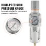 VEVOR Regulador de filtro de compresor de aire 1/2" NPT 5 μm compresor secador de aire separador de agua semiautomático de compresor de aire una sola etapa con elemento filtrante de latón, 7,5-125 PSI