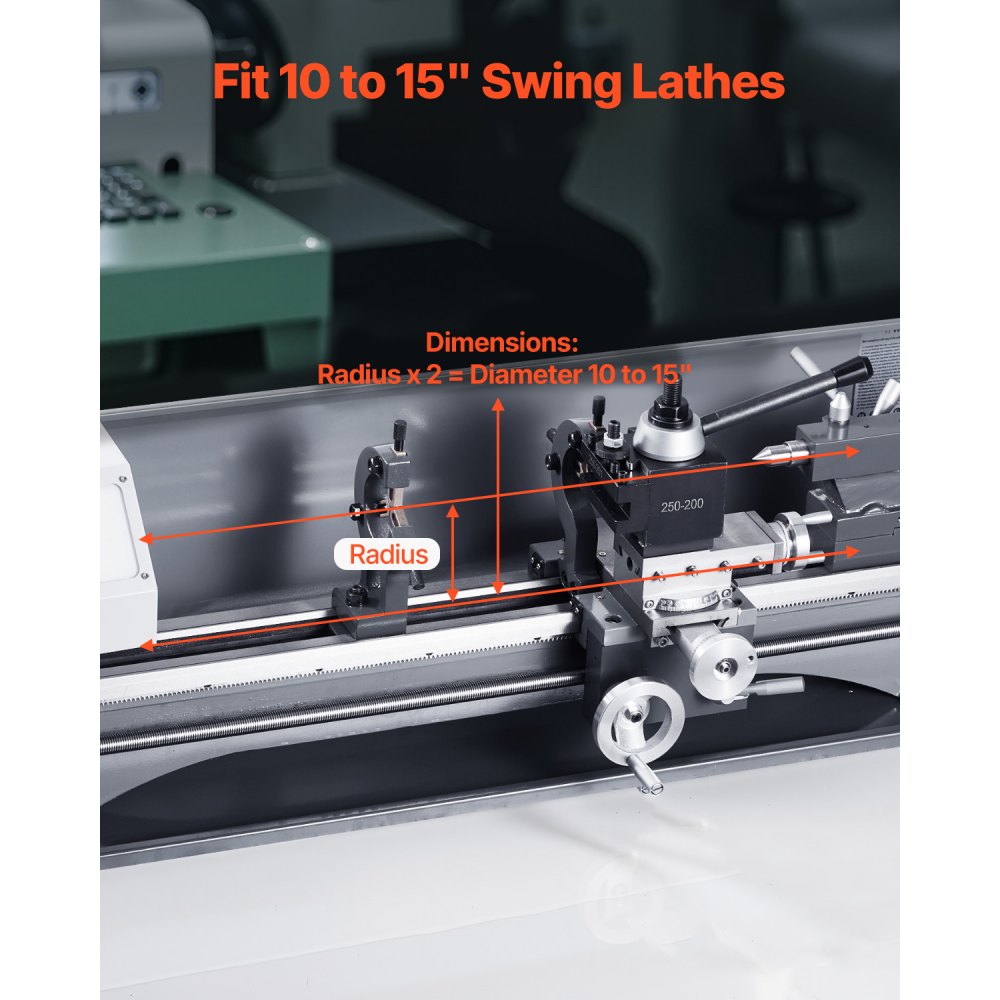 VEVOR Quick Change Tool Holder Set, 6-piece, tool holder for mini lathes and metal lathes with a swing diameter of 254 to 381 mm, ideal upgrade for your workshop