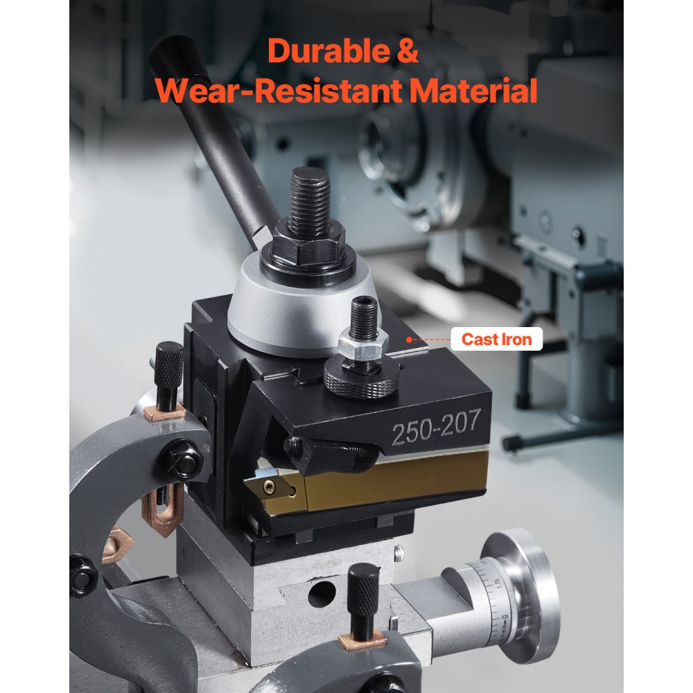 VEVOR Quick Change Tool Holder Set, 6-piece, tool holder for mini lathes and metal lathes with a swing diameter of 254 to 381 mm, ideal upgrade for your workshop