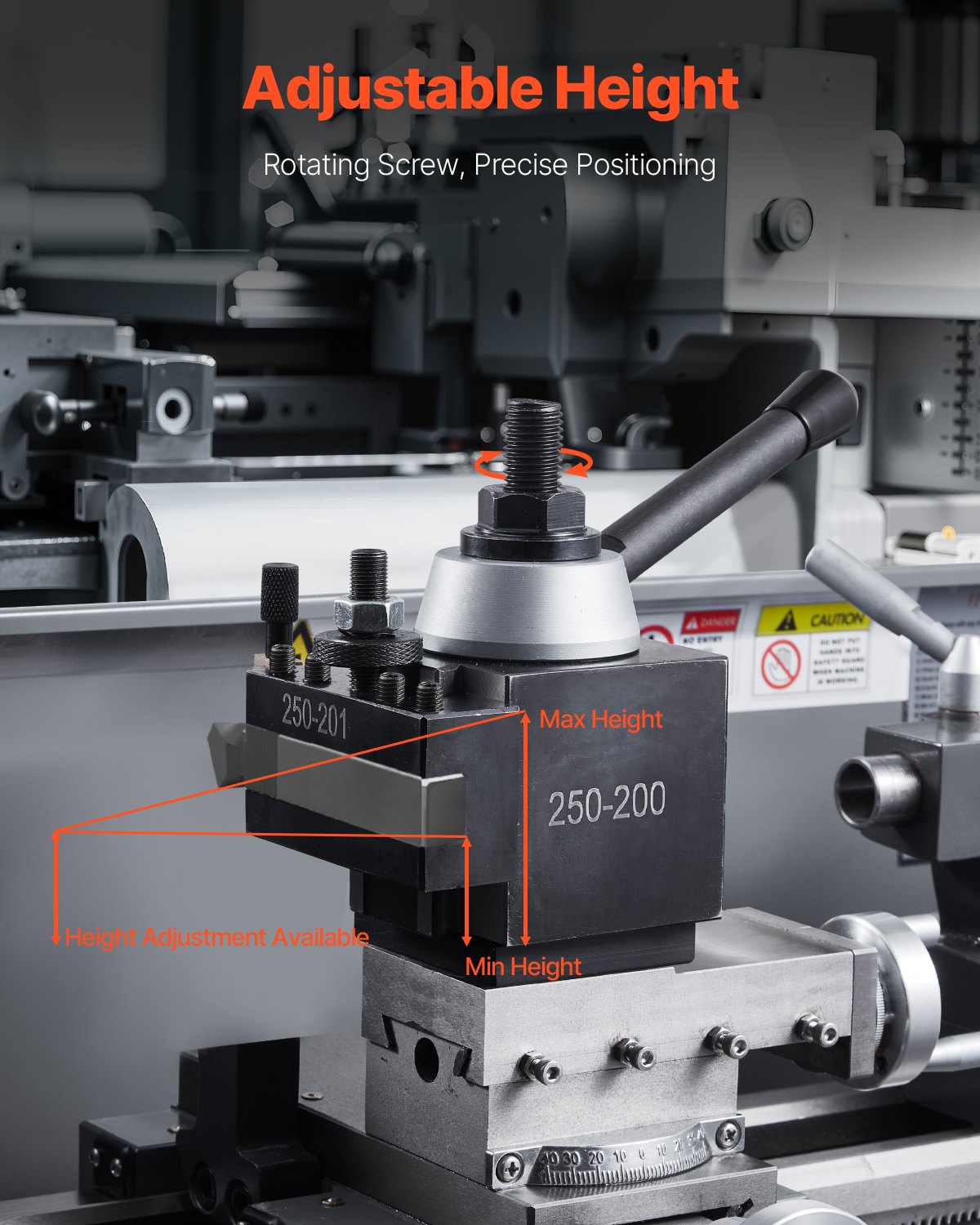 VEVOR Quick Change Tool Holder Set, 6-piece, tool holder for mini lathes and metal lathes with a swing diameter of 254 to 381 mm, ideal upgrade for your workshop