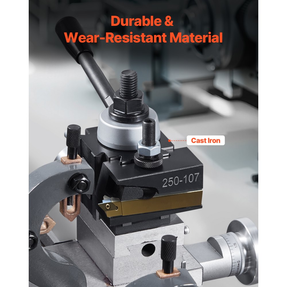 VEVOR Quick Change Tool Holder Set, 8-piece, Steel Holder, suitable for mini lathes and metal lathes with a swing diameter of 152.4 to 305 mm, ideal upgrade for your workshop