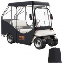 VEVOR Funda Universal para Carrito de Golf Cubierta Impermeable para Carrito de Golf de Poliéster 420D Funda Resistente al Sol Compatible con EZGO TXT y la Mayoría de los Carritos de Golf de 4 Plazas