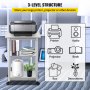 VEVOR Estante para Impresora de 3 Niveles Soporte para Impresora Oficina 48 x 39 x 77cm Soporte Móvil para Impresora con Ruedas Capacidad 70kg Estante Ajustable en Altura para Oficina y Hogar, Blanco