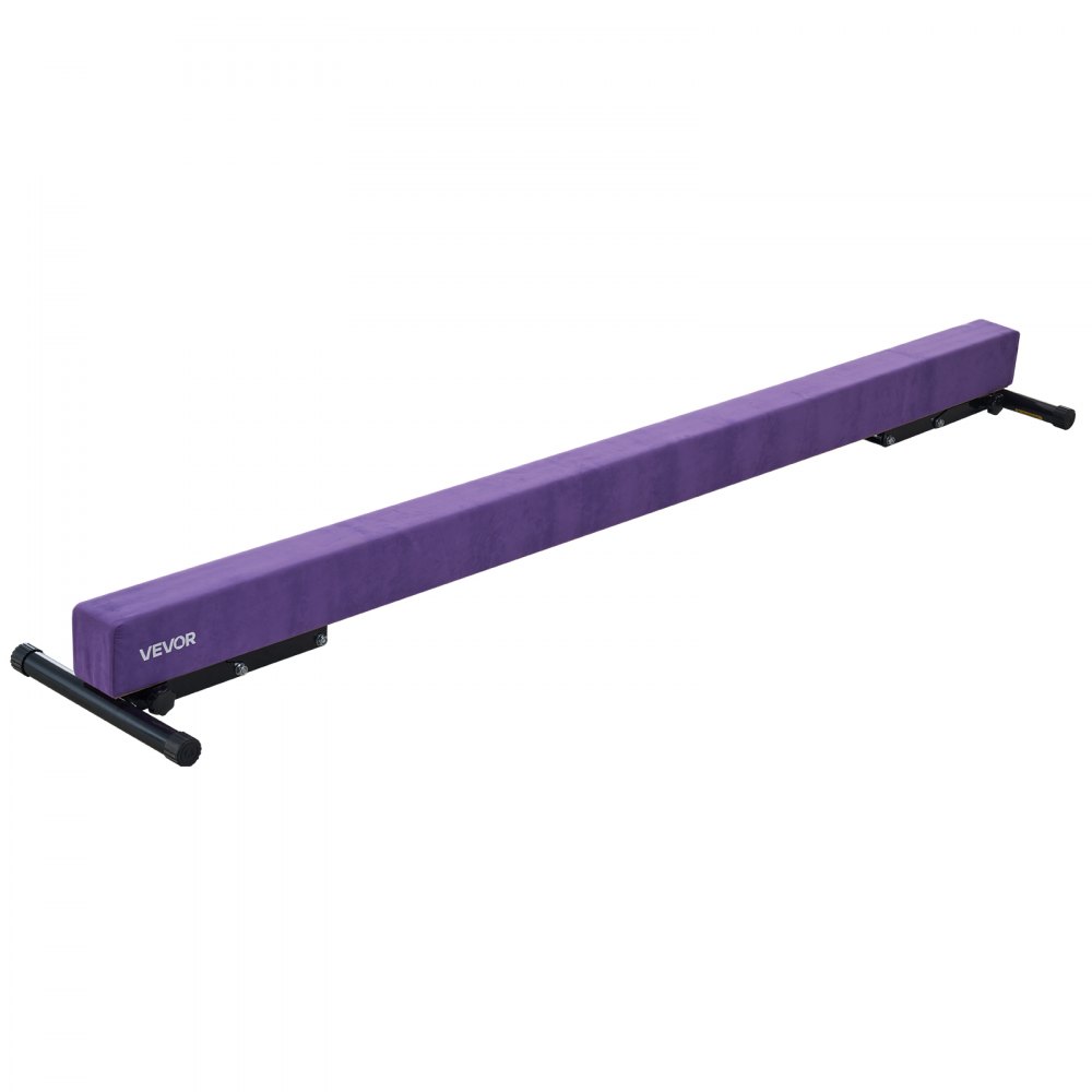 VEVOR Barra de Equilibrio para Niños, Altura Ajustable 5 Niveles de 170/380/470/540/565 mm, Carga hasta 158,7 kg, Color Morado, para la Coordinación y el Control Corporal, 2450 x 430 x 180 mm