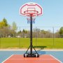VEVOR Portable Basketball Stand, 1.6 to 2.1m Height Adjustment Basketball Hoop & Goal, Kids Adjustable Basketballs Hoop with Nylon Net & Rolling Wheels, Portable Backboard Set for Patios, Poolside