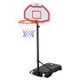 VEVOR Portable Basketball Stand, 1.6 to 2.1m Height Adjustment Basketball Hoop & Goal, Kids Adjustable Basketballs Hoop with Nylon Net & Rolling Wheels, Portable Backboard Set for Patios, Poolside