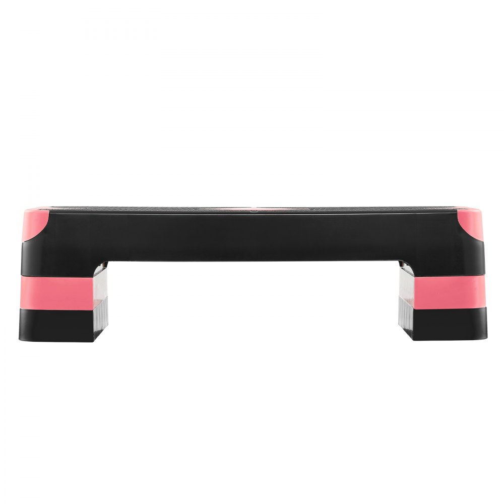 VEVOR Plataforma de Ejercicios Aeróbicos 71 x 28 cm Plataforma de Entrenamiento con Altura Ajustable 4 Elevadores Banco Antideslizante Soporte de 250 kg para Gimnasio en casa, Cardio, Fuerza, Rojo