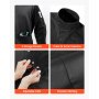 VEVOR Chaqueta de Soldadura Ignífugo XXL Piel Vaca Resistente y Algodón Negro