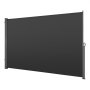 VEVOR Toldo Lateral Retráctil 180 x 300 cm, Pantalla Privacidad Exterior, Mampara Parasol para Patio, Marco Metálico, Protector Solar a Prueba de Viento Impermeable, para Balcón Jardín Terraza, Gris