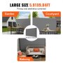 VEVOR Toldo Lateral Retráctil Pantalla de Privacidad al Aire Libre 180x300 cm Toldo Lateral contra Viento Impermeable de Poliéster 180g/m² Divisor de Habitación UV 30+ para Patio, Jardín, Balcón, Gris