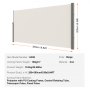 VEVOR Toldo Lateral Retráctil Pantalla de Privacidad al Aire Libre 200x300 cm Toldo Lateral contra Viento Impermeable de Poliéster Divisor de Habitación UV 30+ para Patio, Jardín, Balcón, Beige