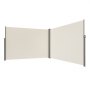 VEVOR Toldo Lateral Retráctil Pantalla de Privacidad al Aire Libre 200x600cm Toldo Lateral contra Viento Impermeable de Poliéster 180g/m² Divisor de Habitación UV 30+ para Patio, Jardín, Balcón, Beige