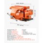 VEVOR Tornillo de Banco de 20,3 cm, de Hierro Fundido Dúctil, con Yunque y Base Giratoria 360°, Profundidad de Garganta 75 mm, Apertura Máxima de Mordazas 203 mm, para Taladrar y Cortar Tuberías