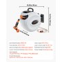 VEVOR Hose Reel for Water 25m x 12mm with Wall Mount, Carrying Handle, Hose Reel with 9-Pattern Spray Nozzle & Garden Hose, 180° Swivel, Wall-Mounted Hose Box with Automatic Rewind, for Watering and Car Washing