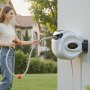 VEVOR Carrete de Manguera Retráctil para Montaje en Pared para Jardín 12 mm x 30 m con Boquilla de 9 Patrones, Bloqueo de Cualquier Longitud, Rebobinado Automático y Soporte Giratorio de 180°
