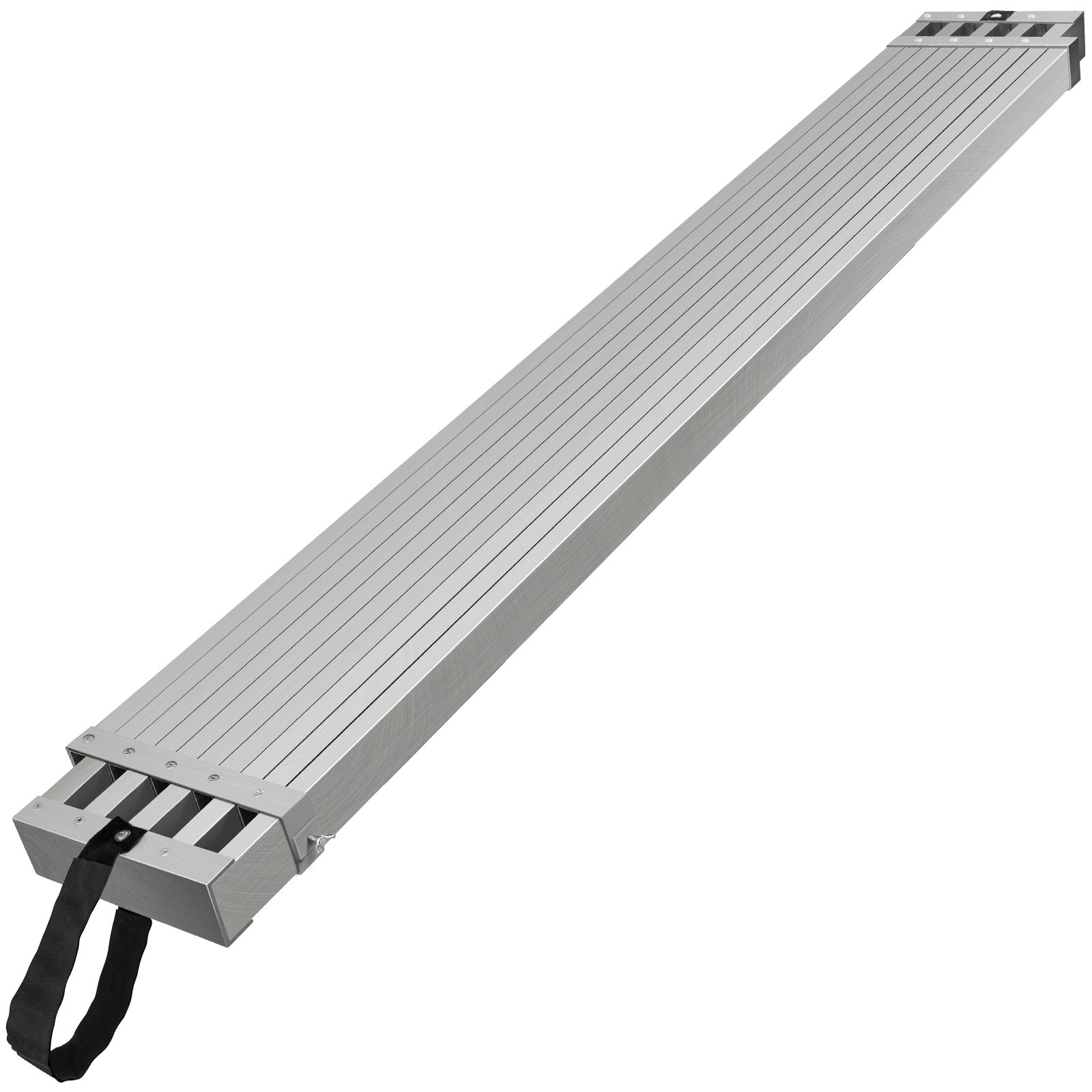 VEVOR Tablón de Trabajo Telescópico de Aluminio, 2600 x 325 x 85 mm de Capacidad de 227 kg, Tablón de Extensión con Accesorio de Escalera de Andamio de Plataforma Antideslizante, Aleación de Aluminio