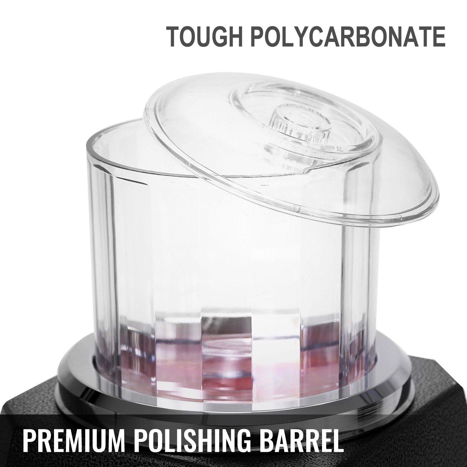 VEVOR Pulidora Magnética para Joyas KT-1005, Pulidora Giratoria para Joyería 100 g # 5, Pulidora Profesional de Tambor Giratorio Rotación Bidireccional de 2000 RPM para Metales Ligeros