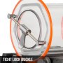 VEVOR Vaso Pulidor de Joyas de Capacidad de 5 L, Pulidora Vaso Giratorio 190 x 180 mm, Dimensiones del Cilindro de Vidrio Pulidora de Superficies, con 5 Velocidades y Temporizador de 10 a 60 min