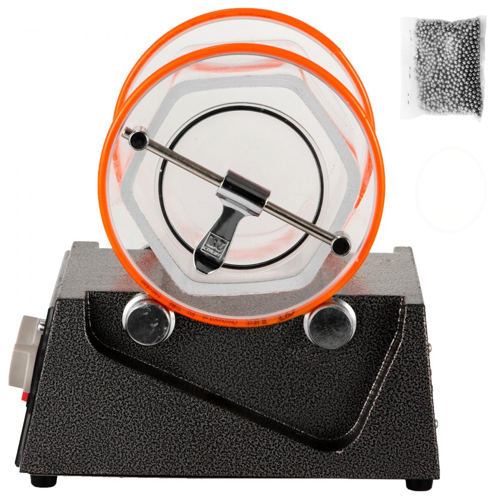 VEVOR Pulidor de Joyas 3 kg Limpiador de Perlas de Pulido Máquina de Pulido de Joyas Vaso Rotativo de Joyas 5 Velocidades Finalizador Profesional Mini Joyería Pulido Máquina con Grano de Pulido
