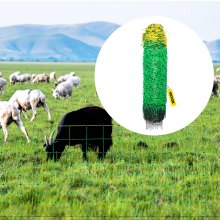 VEVOR Kit de valla de red eléctrica para cercado de ovejas de 35,4 pulgadas de alto x 164 pies de largo con postes y picos
