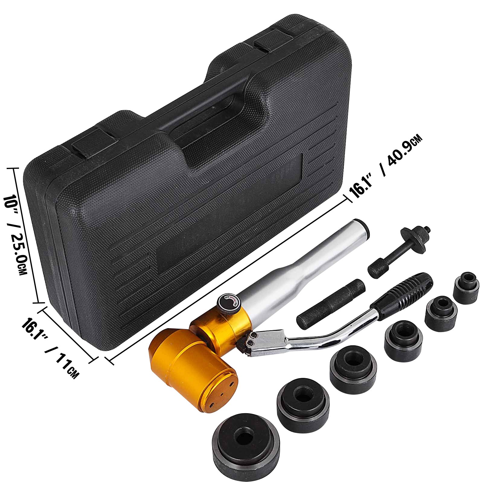 Perforadora Hidráulica Kits De Perforación Manual 6 X Troqueles Con Estuche 6t