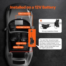 VEVOR Sistema de Compresor de Aire Inalámbrico Integrado de 12 V y 100 PSI