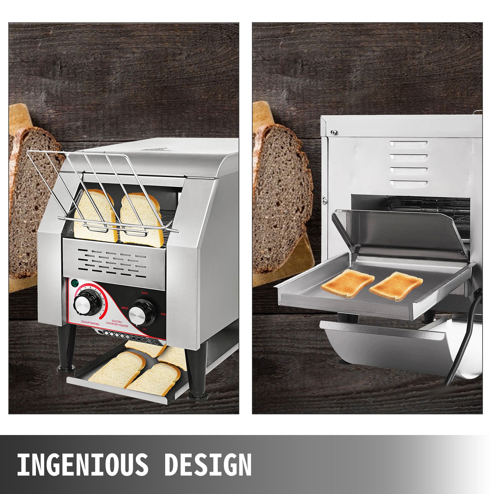 Tostadora 300pcs/h 2200w Del Transportador Restaurante Del Panecillo