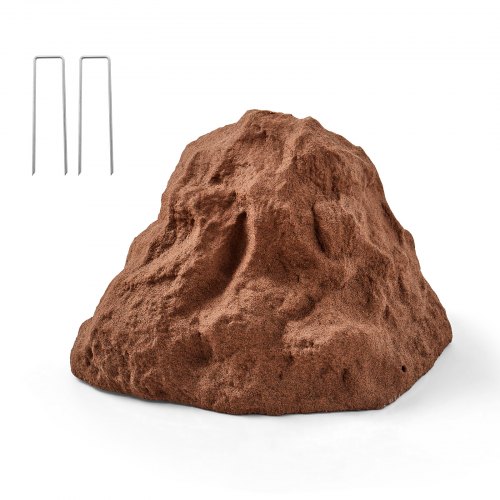VEVOR Cubierta de Roca Artificial Decorativa para Jardín, de HDPE, Aspecto Realista, Piedra Hueca para Ocultar la Bomba de Pozo, Paisajismo Exterior, Marrón, Tamaño Pequeño, 360 x 410 x 270 mm