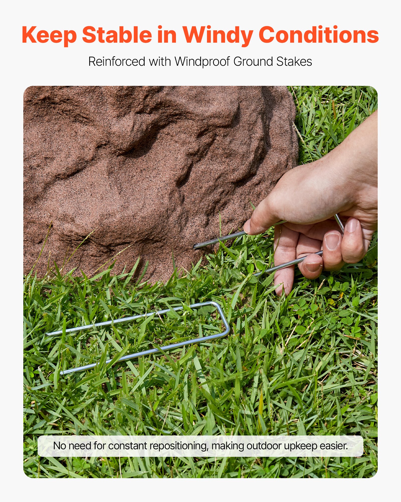 VEVOR Cubierta de Roca Artificial Decorativa para Jardín, de HDPE, Aspecto Realista, Piedra Hueca para Ocultar la Bomba de Pozo, Paisajismo Exterior, Marrón, Tamaño Pequeño, 360 x 410 x 270 mm