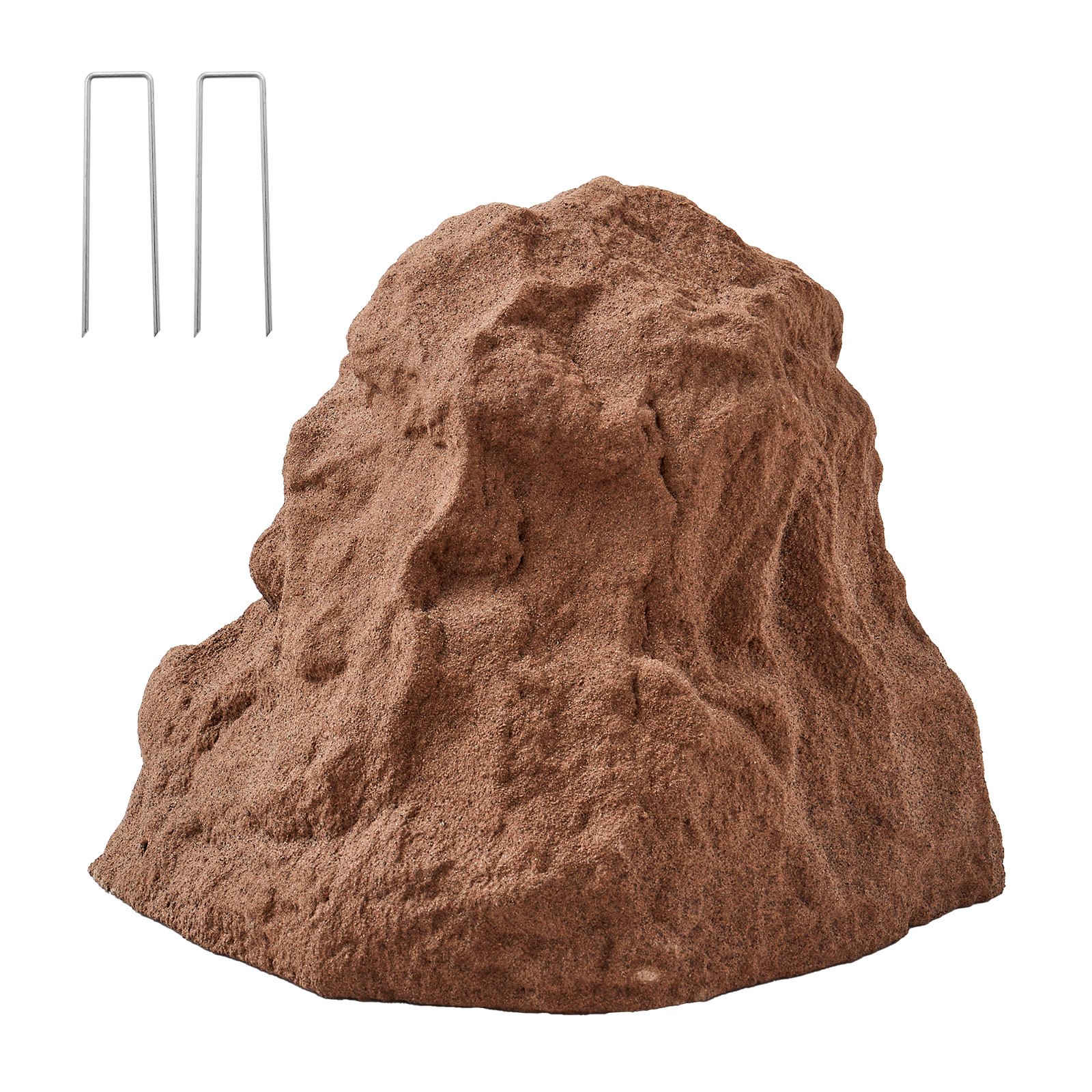 VEVOR Cubierta de Roca Artificial Decorativa para Jardín, de HDPE, Aspecto Realista, Piedra Hueca para Ocultar la Bomba de Pozo, Paisajismo Exterior, Marrón, Tamaño Pequeño, 360 x 410 x 270 mm