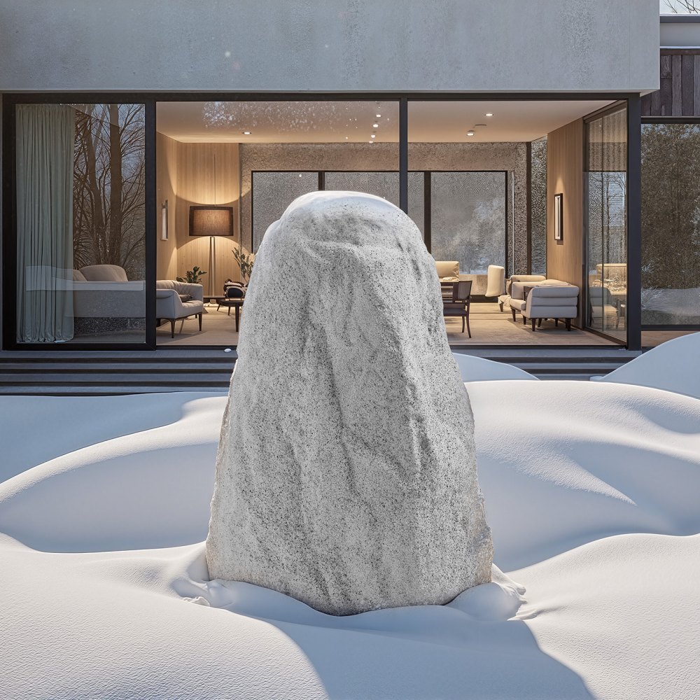 VEVOR Roca de Cubierta Artificial para Exteriores, Aspecto de Piedra Realista, de Polietileno, para Paisajismo, Decoración de Jardín, Casa Transformadora Gris, 355 x 390 x 595 mm, Tamaño Mediano