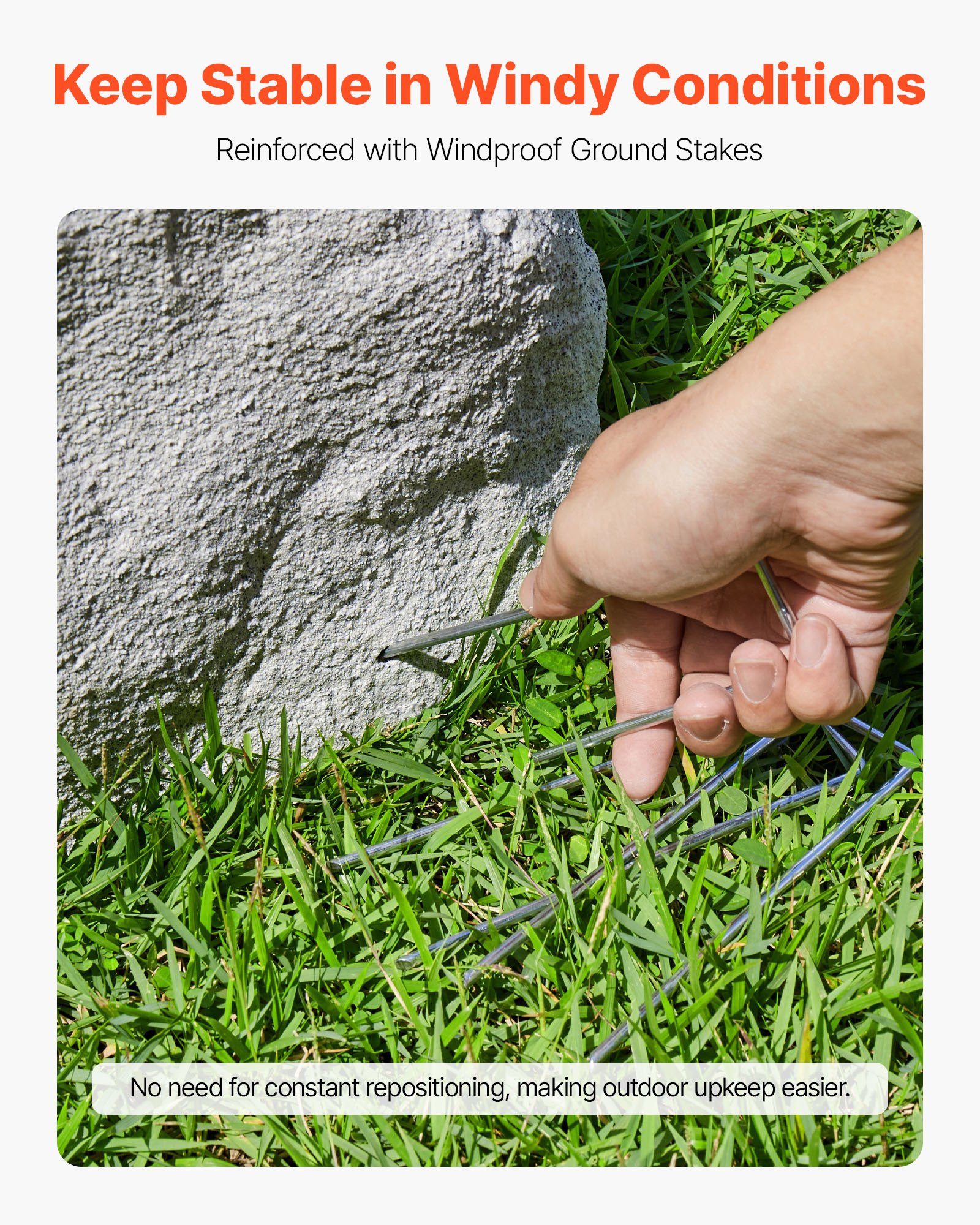 VEVOR Roca Artificial para Jardín, de Aspecto Realista, Piedra Hueca Falsa para Ocultar Bomba de Pozo, Decoración de Jardín, Paisajismo Exterior, HDPE, Gris, Tamaño Mediano, 440 x 410 x 530 mm