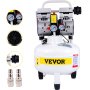 VEVOR Compresor de Aire Compresor Neumático 750 W 220 V Compresor Silencioso con Tanque 25 L Compresor de Aire sin Aceite Compresor de Aire