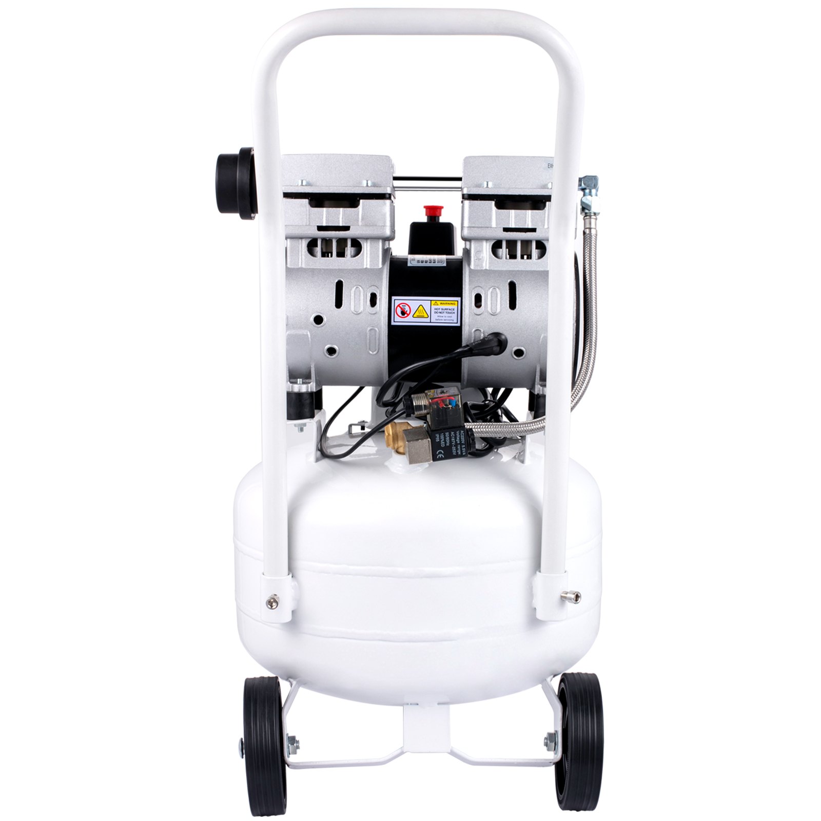 VEVOR Compresor de Aire Compresor Neumático 750 W 220 V Compresor Silencioso con Tanque 25 L Compresor de Aire sin Aceite Compresor de Aire