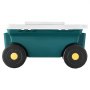 VEVOR Carrito Asiento de Jardín con Ruedas de PP y Contenedor de Almacenamiento Soporta hasta 123 kg Asiento Móvil Ligero para Trabajar para Jardinería, Deshierbe, Plantación, 520 x 310 x 280 mm