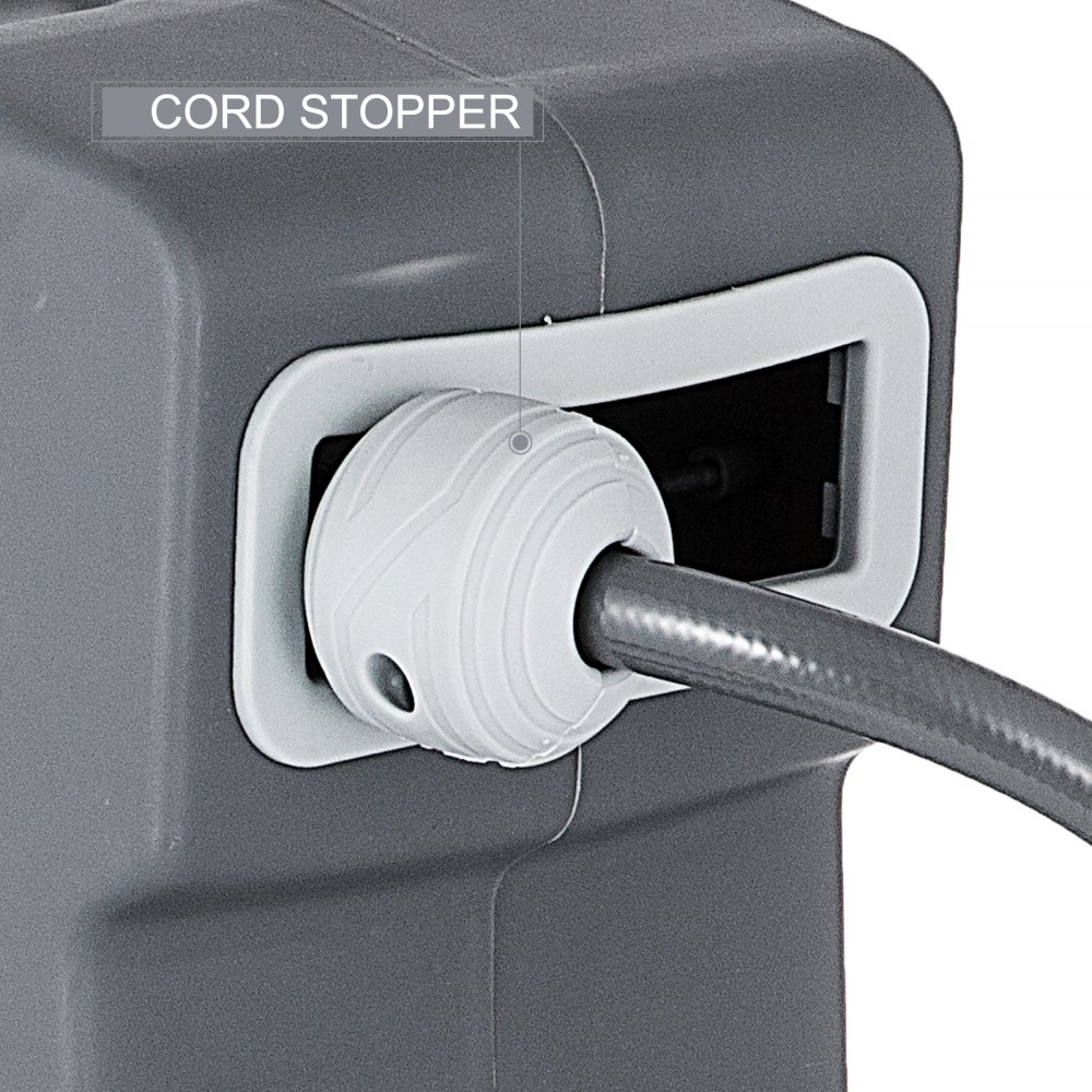 VEVOR Carrete de Manguera de Aire, 20 m + 2 m de Manguera de PVC 9,5 mm de Diámetro para Carrete Retráctil de Manguera de Aire, Montado en Pared 180° para Enrollador de Manguera de Aire comprimido