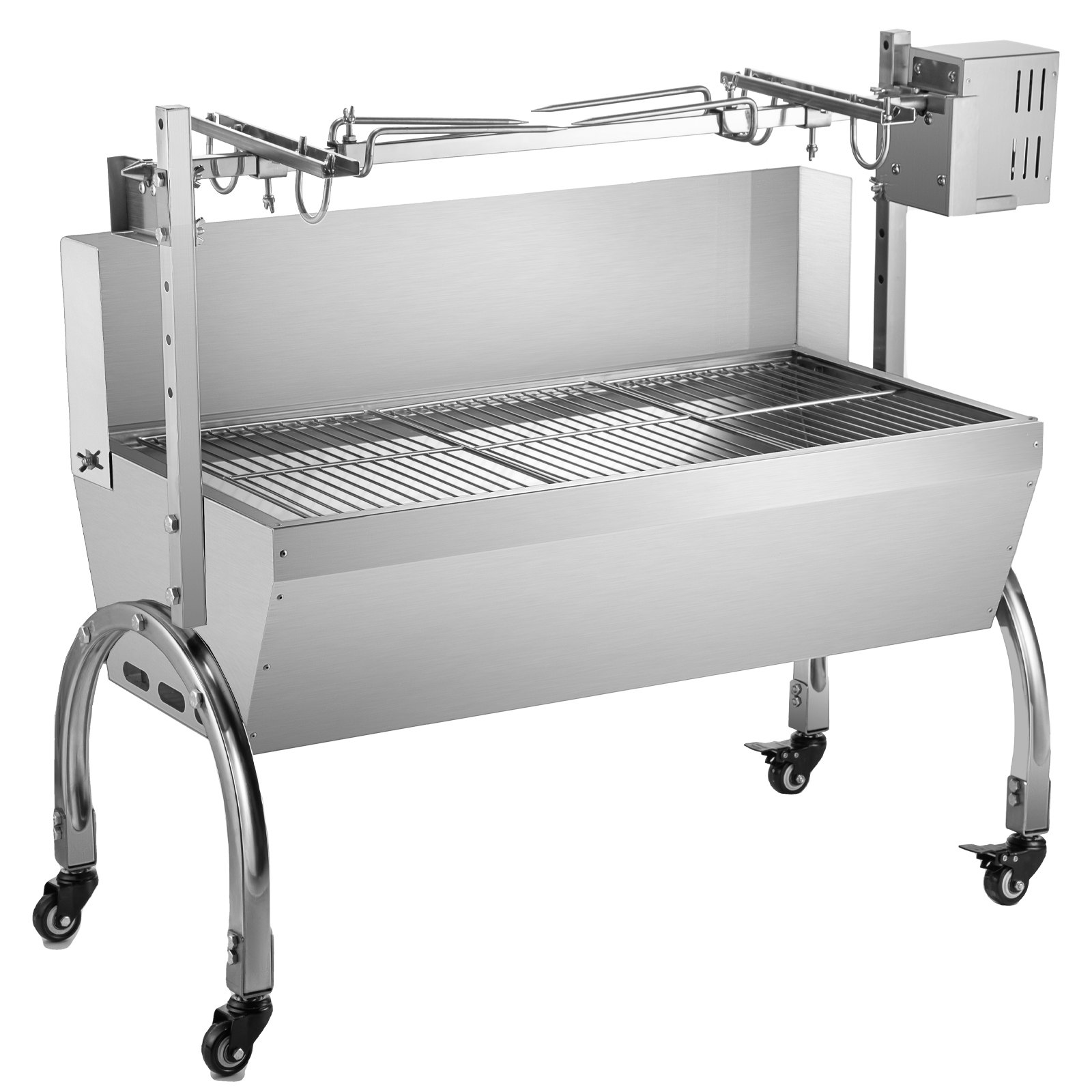 Vevor 88x44cm 45w Barbacoa De Carbón Parrilla Carbón Acero Inoxidable Max 60kg