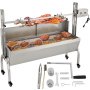 VEVOR Parilla de barbacoa exterior 132lbs Acero inoxidable Barbacoa Asador 40W Altura ajustable de 7,5 "-16,9 " Kit de asador universal para parrilla