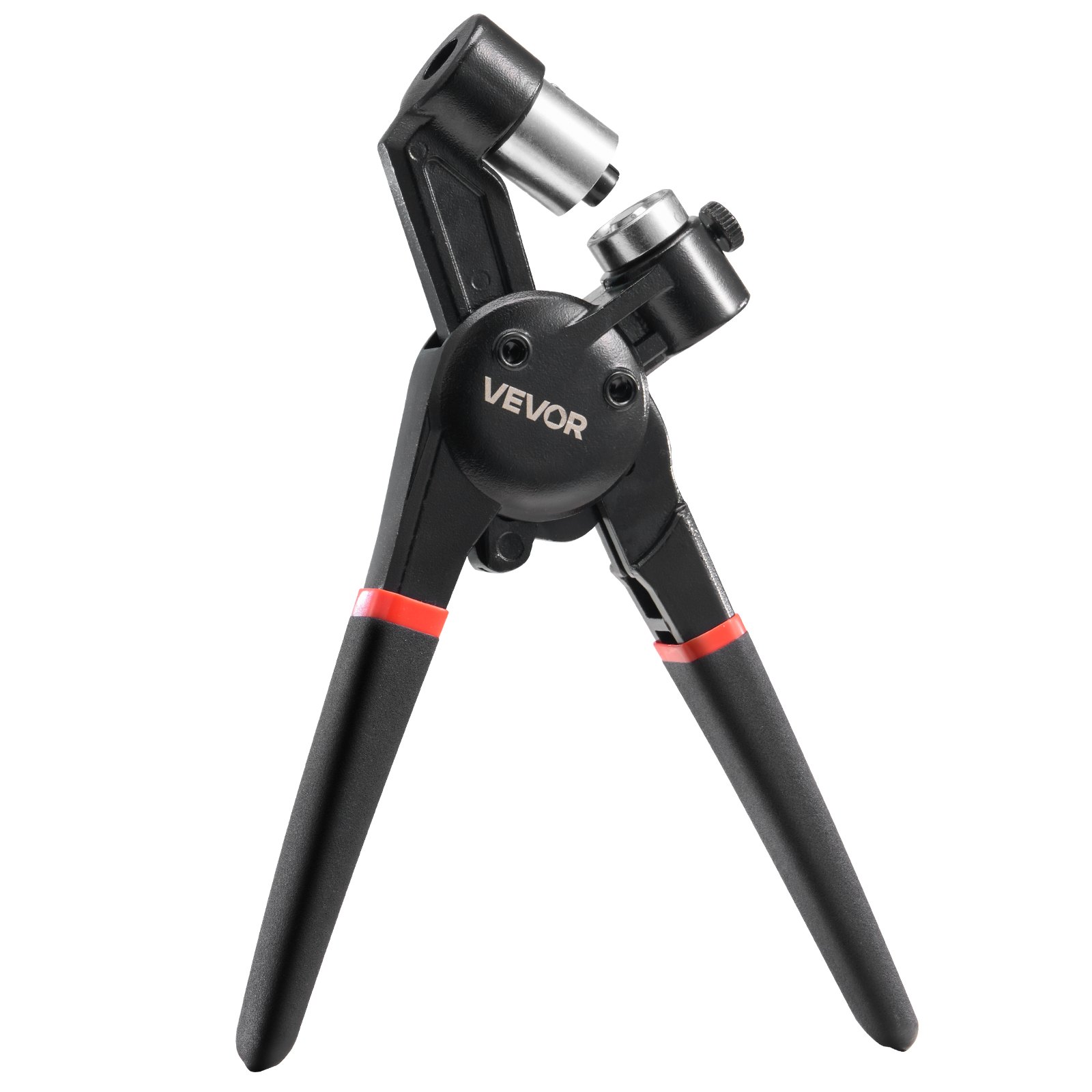 VEVOR Kit de Herramientas para Ojales 500 Piezas Ojales Metálicos de 6 mm con Alicates Manuales, Perforadora y Bloque para Cuero, Lonas, Zapatos, Manualidades y Cinturones, Dorado y Plateado