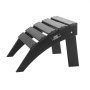 VEVOR Reposapiés Adirondack Plegable de Plástico HDPE de 475 x 500 x 330 mm, Reposapiés Adirondack Resistente a la Intemperie para Silla Adirondack para Porches Exteriores, Césped, Patios, Negro