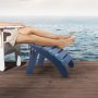 VEVOR Footrest for Adirondack Chairs, 475x480x350 mm, Foldable Adirondack Ottoman Made of HDPE Plastic, Garden Chair, Widely Used for Outdoor Use, Porch, Pool, Lawn, Backyard, Blue