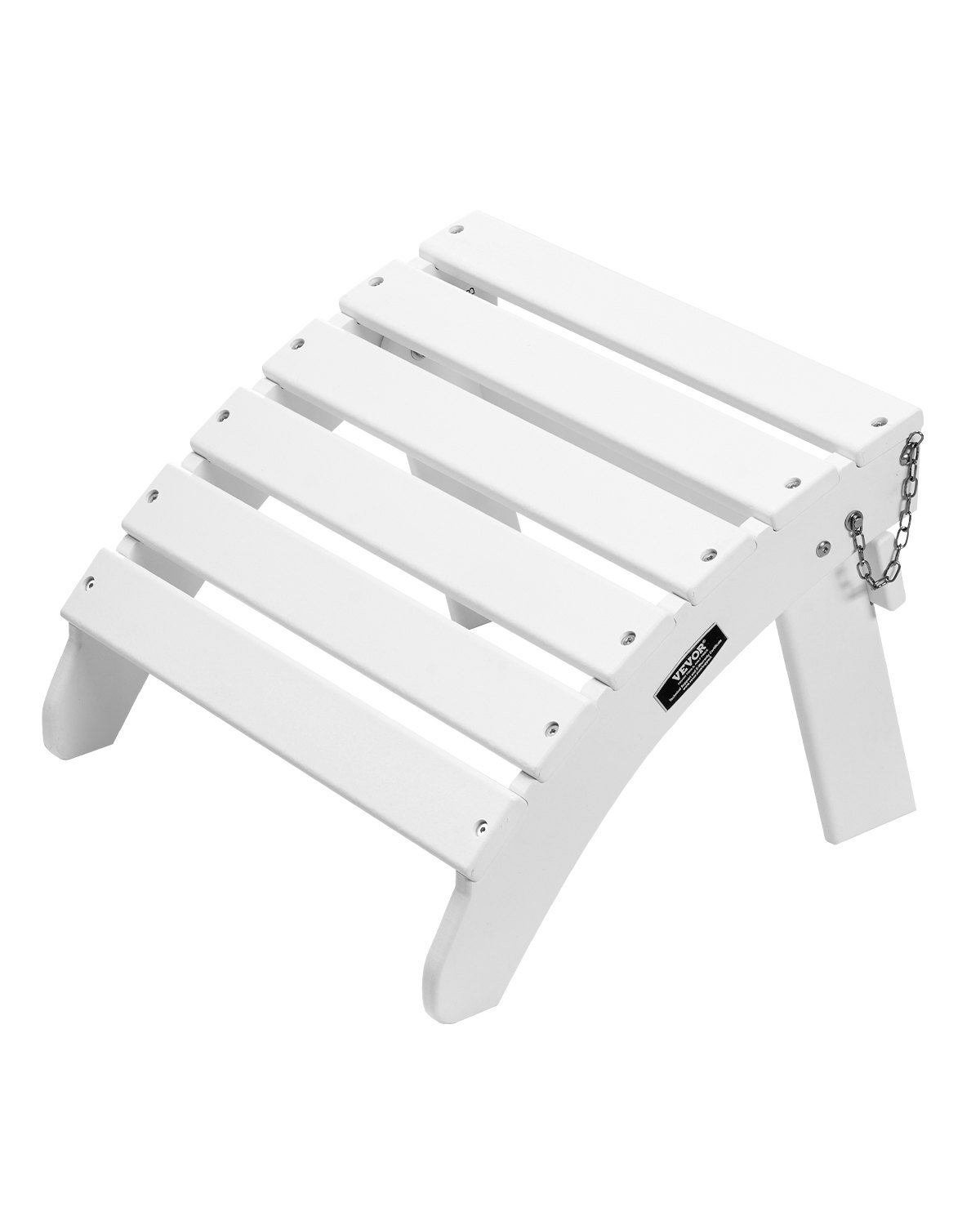 VEVOR Reposapiés Adirondack Plegable de Plástico HDPE de 450 x 500 x 350 mm, Reposapiés Adirondack Resistente a la Intemperie para Silla Adirondack para Porches Exteriores, Césped, Patios, Blanco