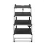 Escalera para perros VEVOR para coches, escalones anchos de 4 escalones para perros, rampa plegable para perros con superficie antideslizante, escalones portátiles para mascotas de aluminio liviano para coches, SUV y camiones, soporta hasta 150 libras