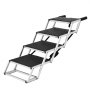 Escalera para perros VEVOR para coches, escalones anchos de 4 escalones para perros, rampa plegable para perros con superficie antideslizante, escalones portátiles para mascotas de aluminio liviano para coches, SUV y camiones, soporta hasta 150 libras